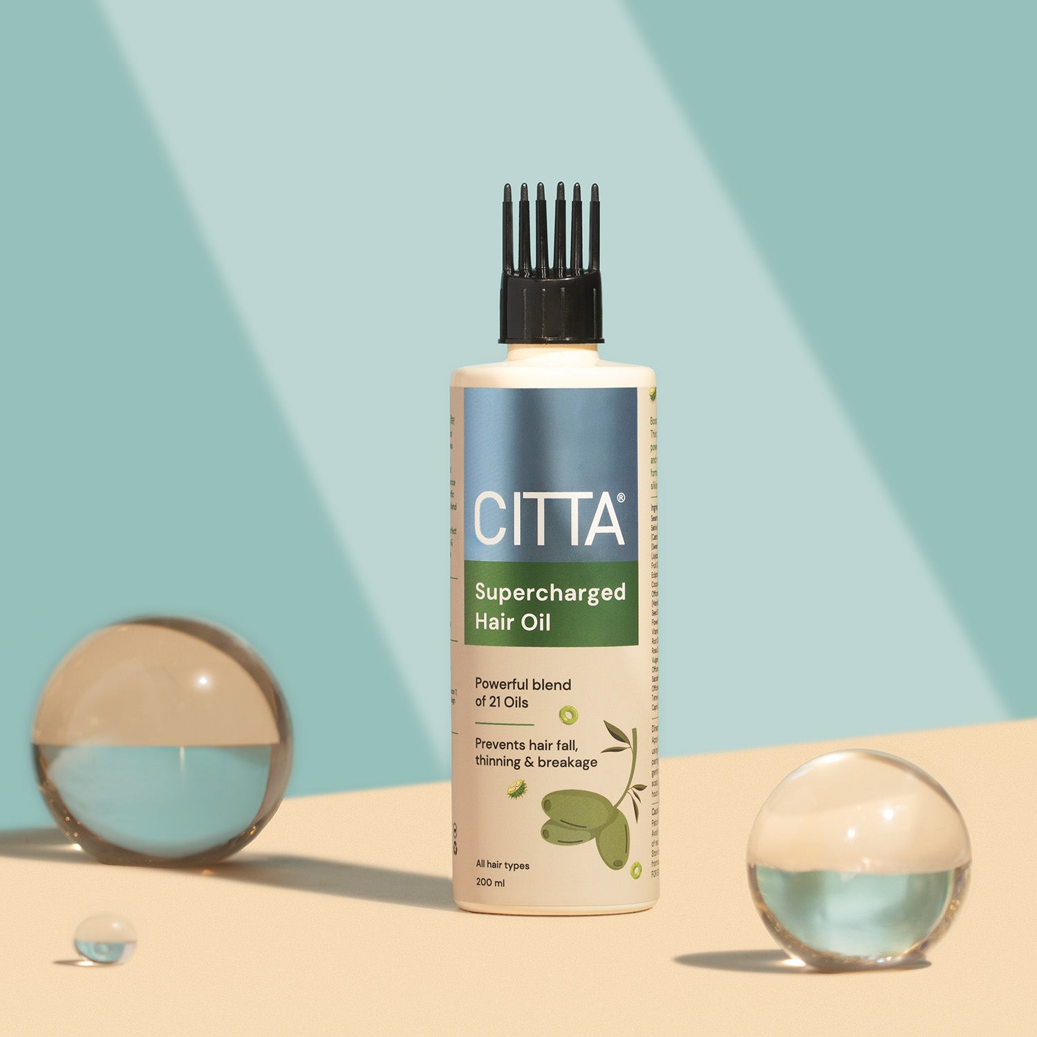  CITTA Supercharged Hair Growth Oil with 21 natural oils for stronger, healthier hair