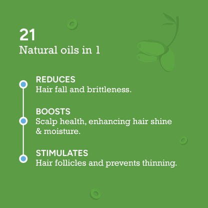  citta supercharged hair oil 200ml – 21 natural oils including sesame, argan, jojoba, almond, coconut, bhringraj, brahmi, amla & more for hair growth and nourishment