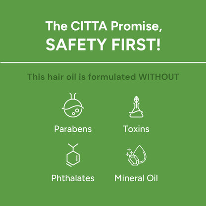  citta supercharged hair oil 200ml – safety first: hair growth oil formulated without parabens, toxins, phthalates, or mineral oil for hair fall control and healthy hair