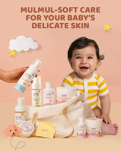 CITTA baby care products bundle soft baby wash Baby Moisturizing Balm Baby massage oil and gentle baby shampoo
