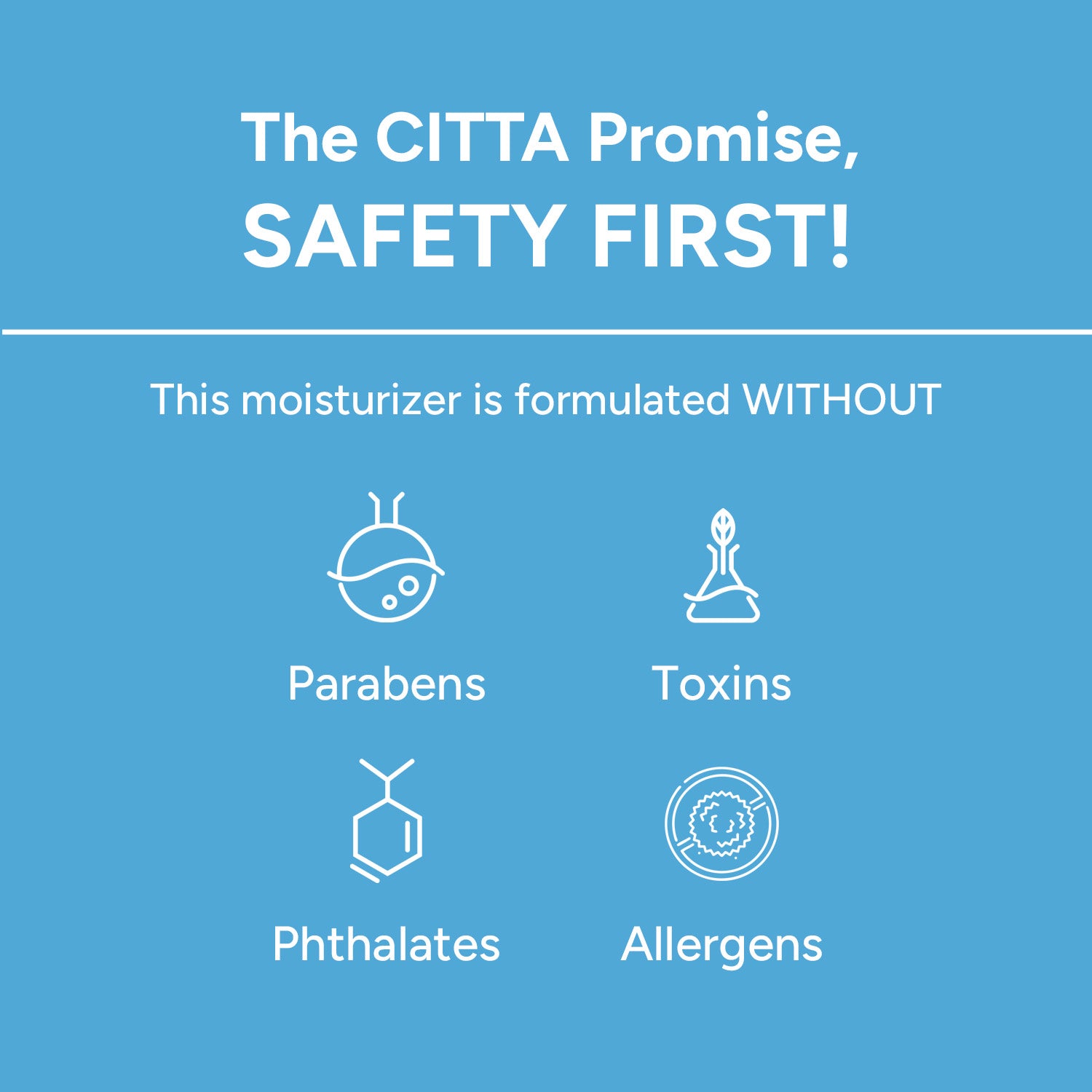  CITTA ceramide moisturizer formulated without parabens, phthalates, toxins or allergens for safe daily use