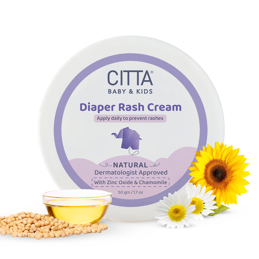 50gm $$** CITTA diaper rash cream – natural protection for baby skin with zinc oxide and chamomile