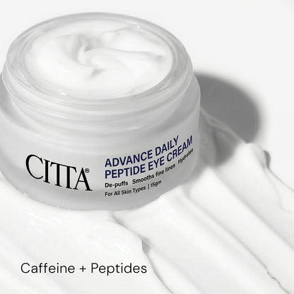  CITTA peptide eye cream with caffeine and peptides for tired-looking eyes