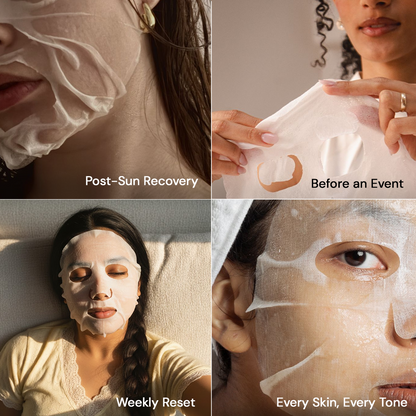 de tan sheet mask for post sun recovery weekly skincare reset and glowing skin”
