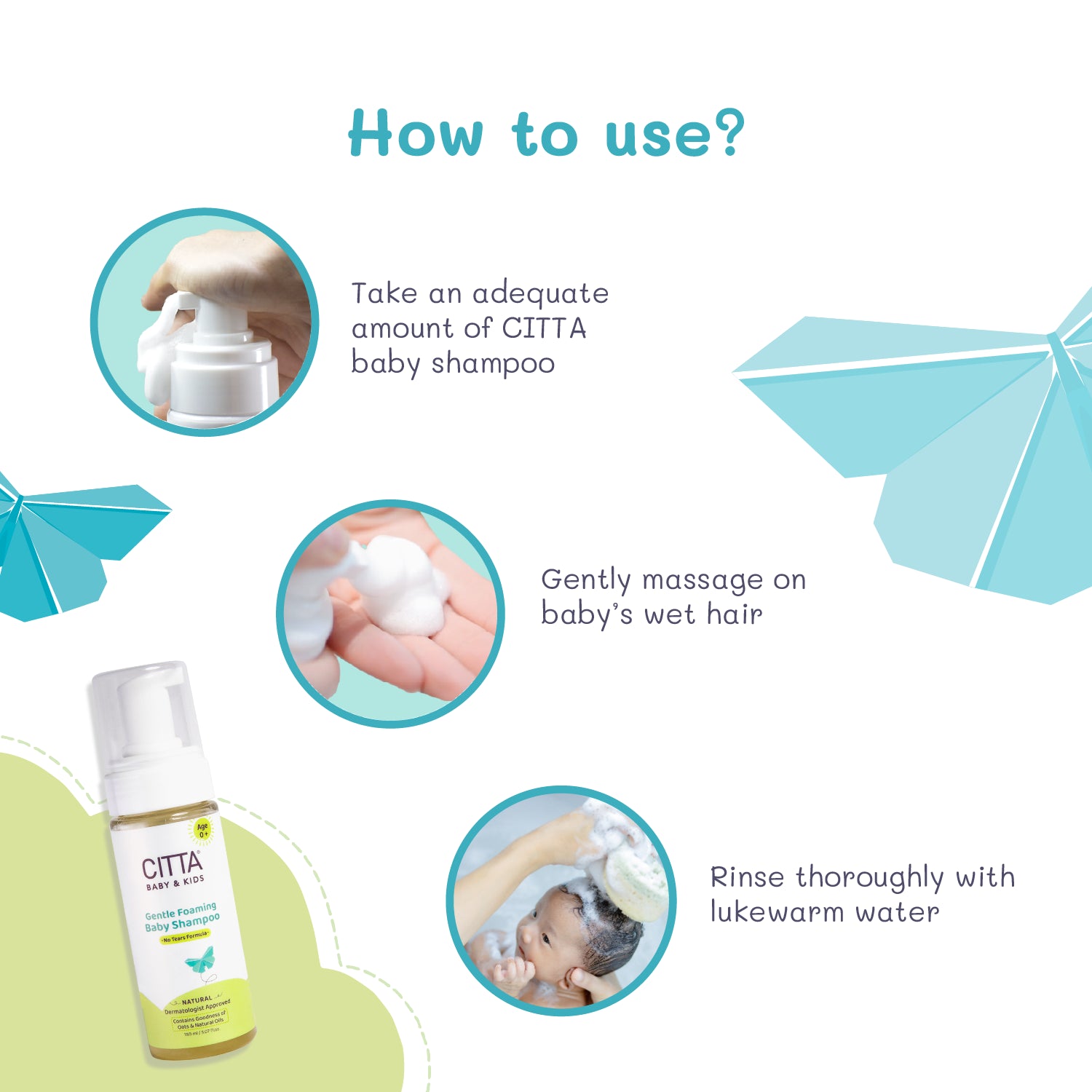  How to Use CITTA Gentle Foaming Baby Shampoo – Cradle Cap and Baby Dandruff Shampoo Guide