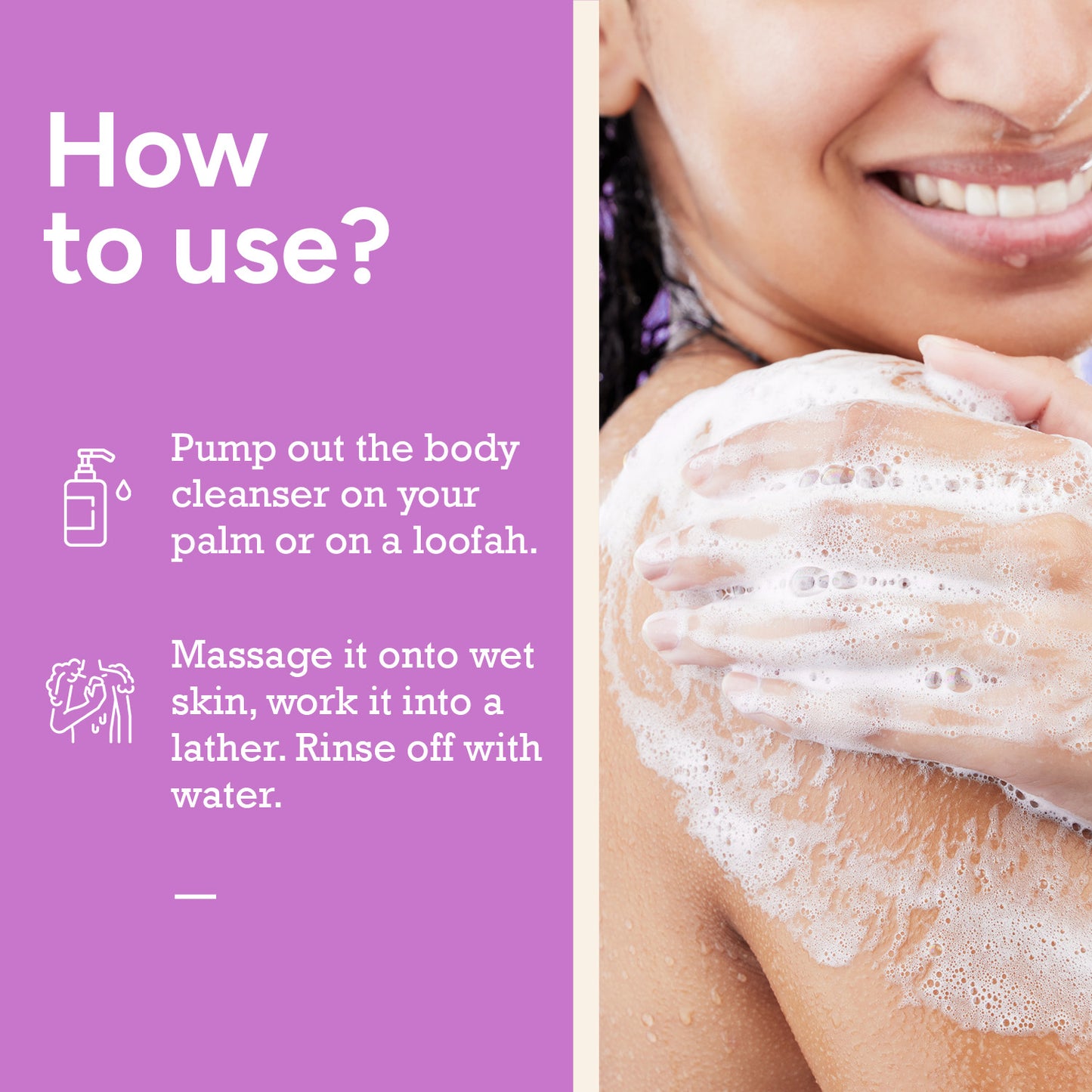 200ml $$** How to use CITTA body cleanser – pump onto palm or loofah, massage on wet skin, lather, and rinse for soft, clean skin