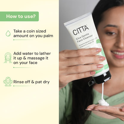  how to use cica gentle face cleanser