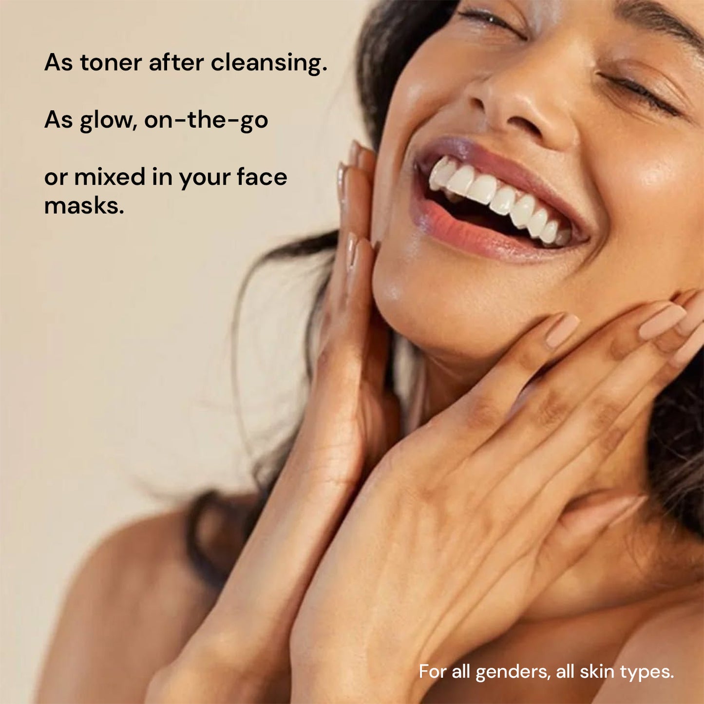 Hydrating toner and face mist for cleansing, glow on-the-go and mixing with face masks