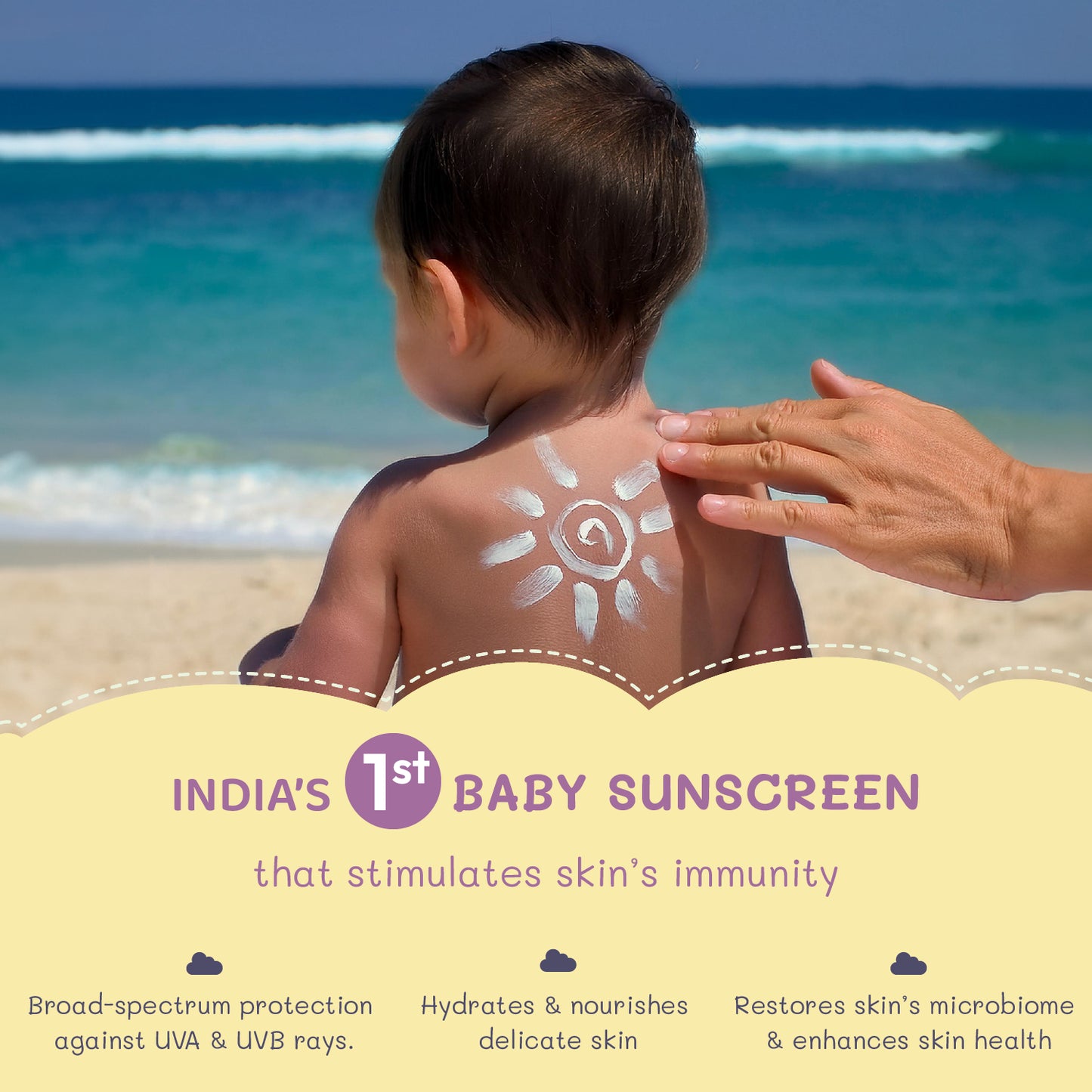 60gm $$** India's 1st baby sunscreen with SPF 70 PA++++ – broad spectrum protection, hydrates and nourishes delicate baby skin