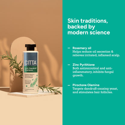  natural anti dandruff shampoo with rosemary oil, zinc pyrithione, and piroctone olamine