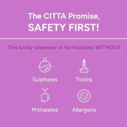  non-toxic body cleanser gel free from sulphates, phthalates and allergens