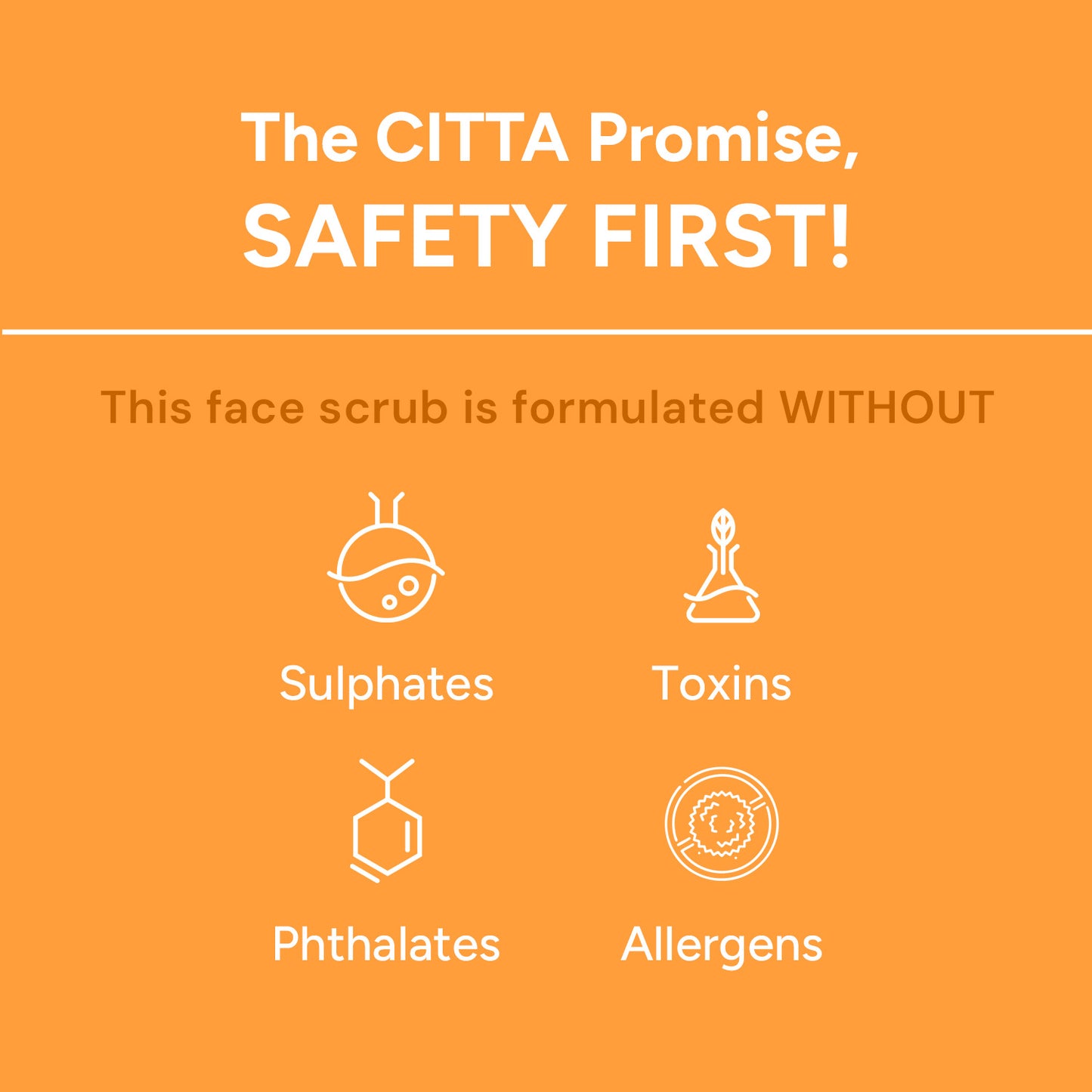 50gm $$** Vitamin C face scrub free from sulphates, toxins, phthalates and allergens – safe natural exfoliation