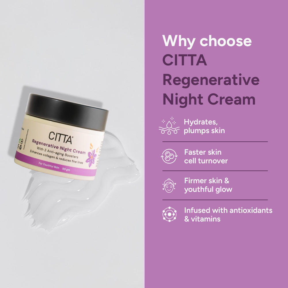 Why choose CITTA Retinol-Based Night Cream – hydrates, plumps, boosts collagen for youthful skin
