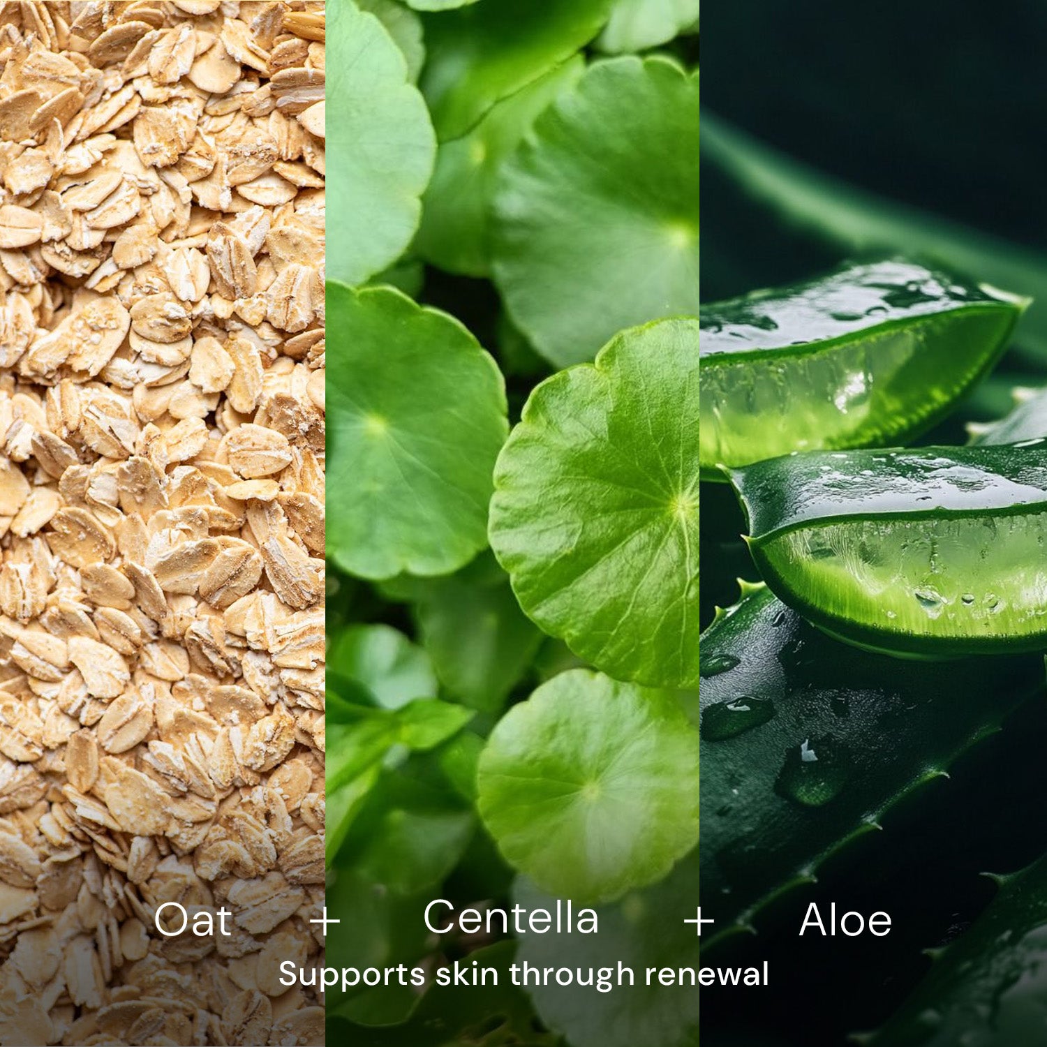 Retinoid serum with oats, centella and aloe to support skin during renewal