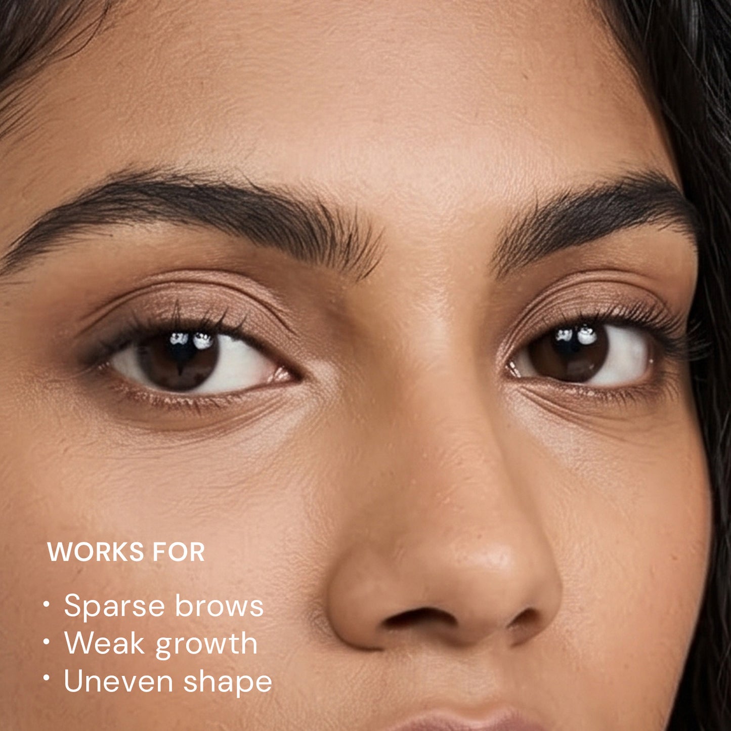 Eyebrow serum for thicker brows, sparse eyebrows and uneven brow shape
